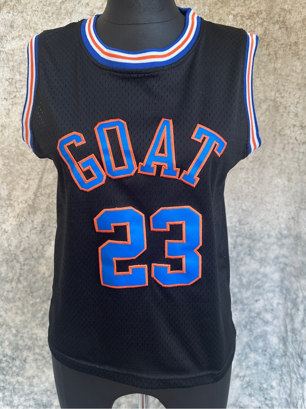 GOAT 23 Black Michael Jordan Basketball Jersey Tank Top